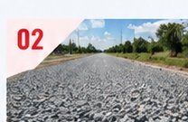 Granular sub-base laid along a road alignment